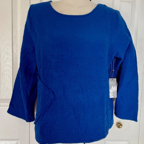 NWT Habitat blue tunic lagenlook top size large. - Picture 5 of 9